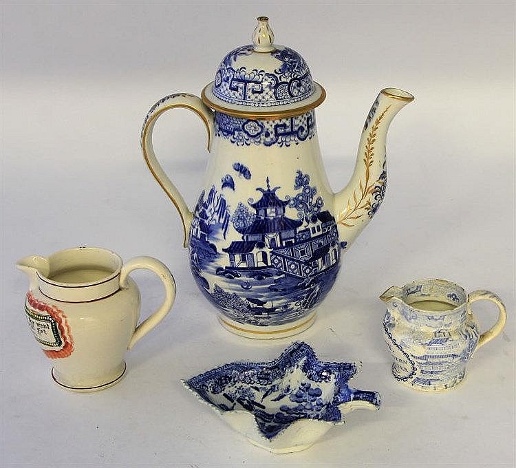 Four pieces of 18th Century and later porcelain To
