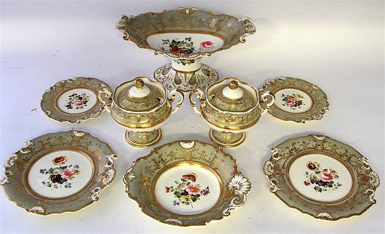 A 19th century twenty three piece dinner service T