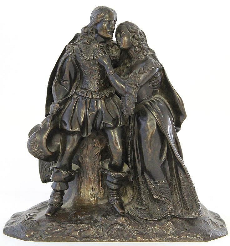 A late 19th century/early 20th century bronze figu