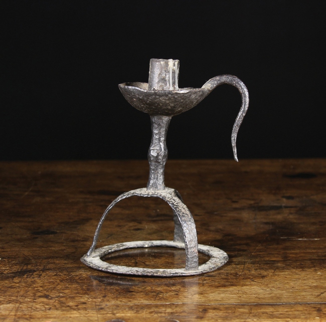 An 18th Century Wrought Iron Candlestick