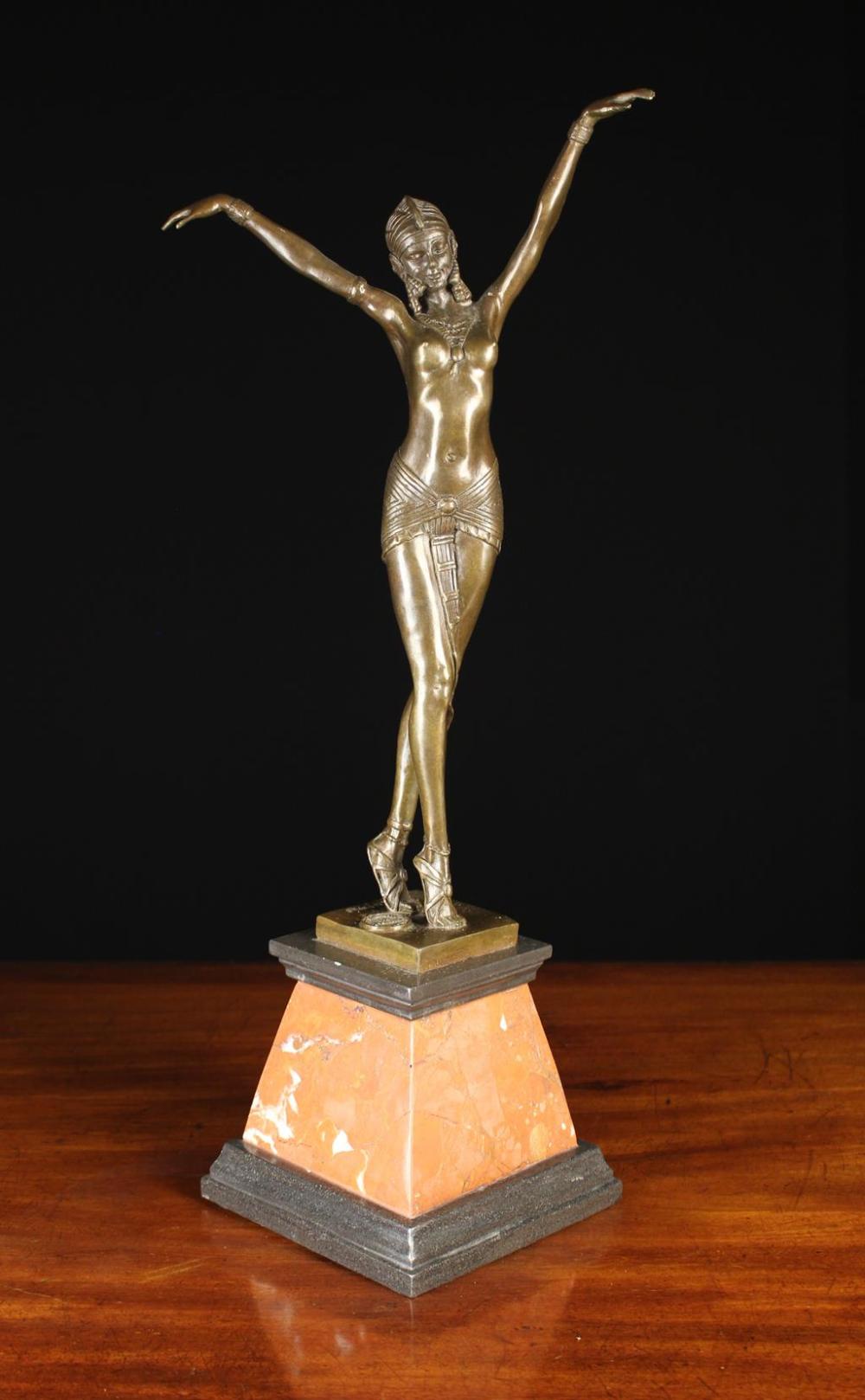 An Art Deco Style Bronze Figure after Chiparus of...