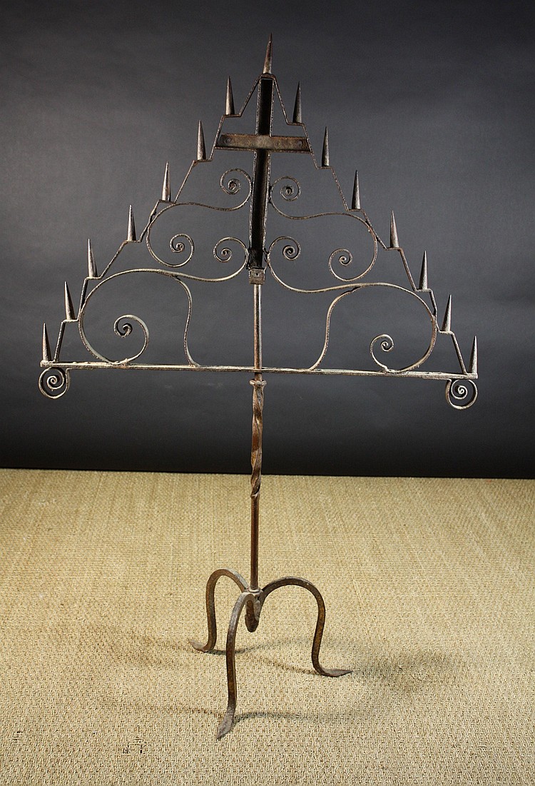 An 18th/19th Century Wrought Iron Pricket Candle