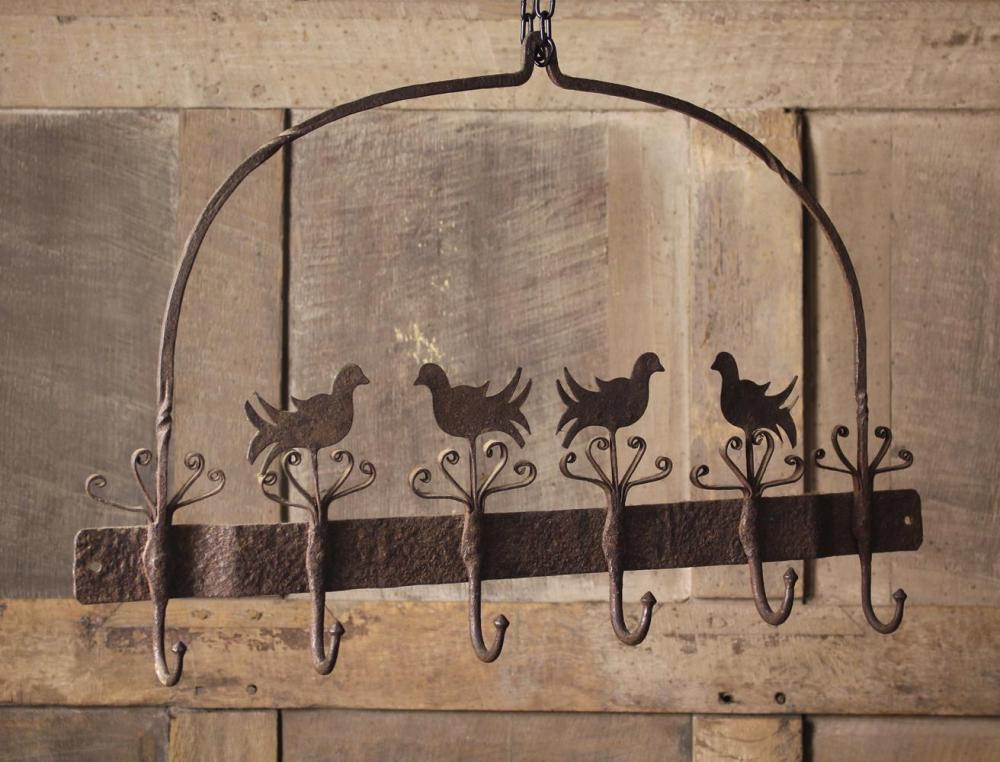 A 18th/19th Century Wrought Iron Hanging Rack