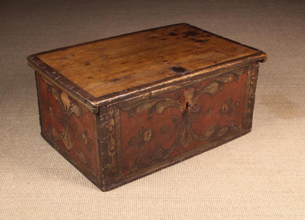 An 18th Century Swedish Painted Folk Art Trunk