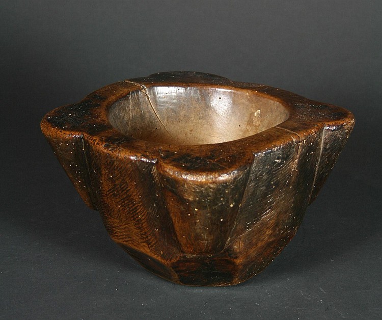 A 17th/18th Century Well Patinated Sycamore Mortar