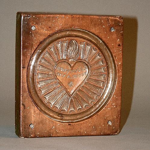 An 18th Century Fruit-wood Gingerbread Mould; the