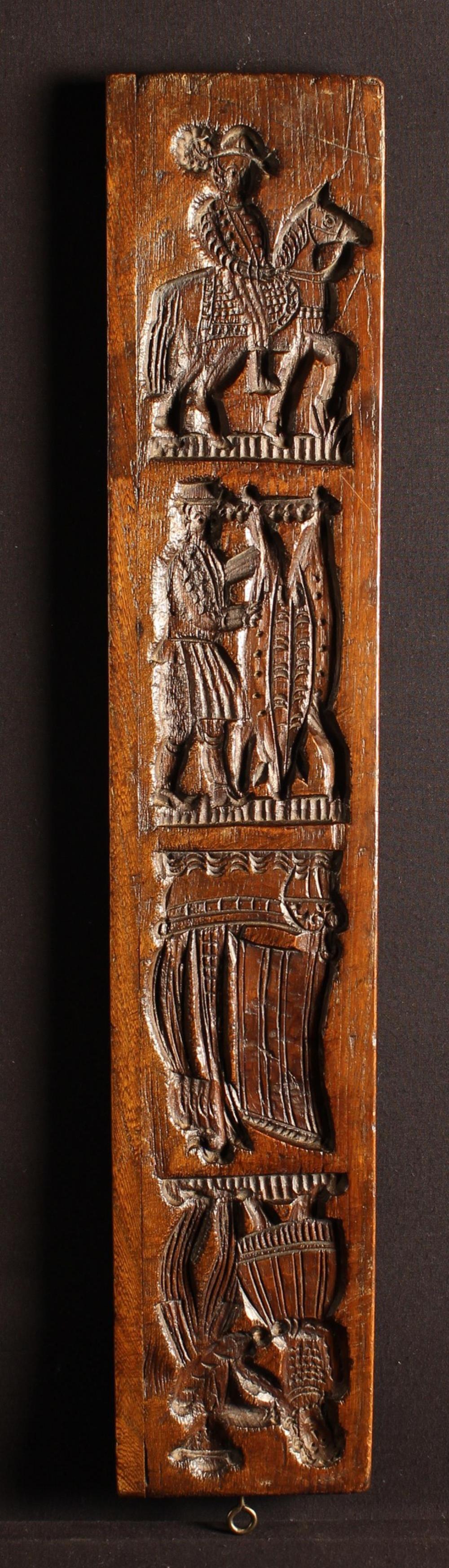 An 18th/19th Century Treen Gingerbread Mould carved on...