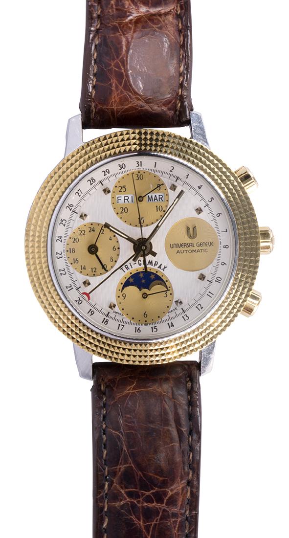 Universal Geneve Tri-Compax Two tone Chronograph