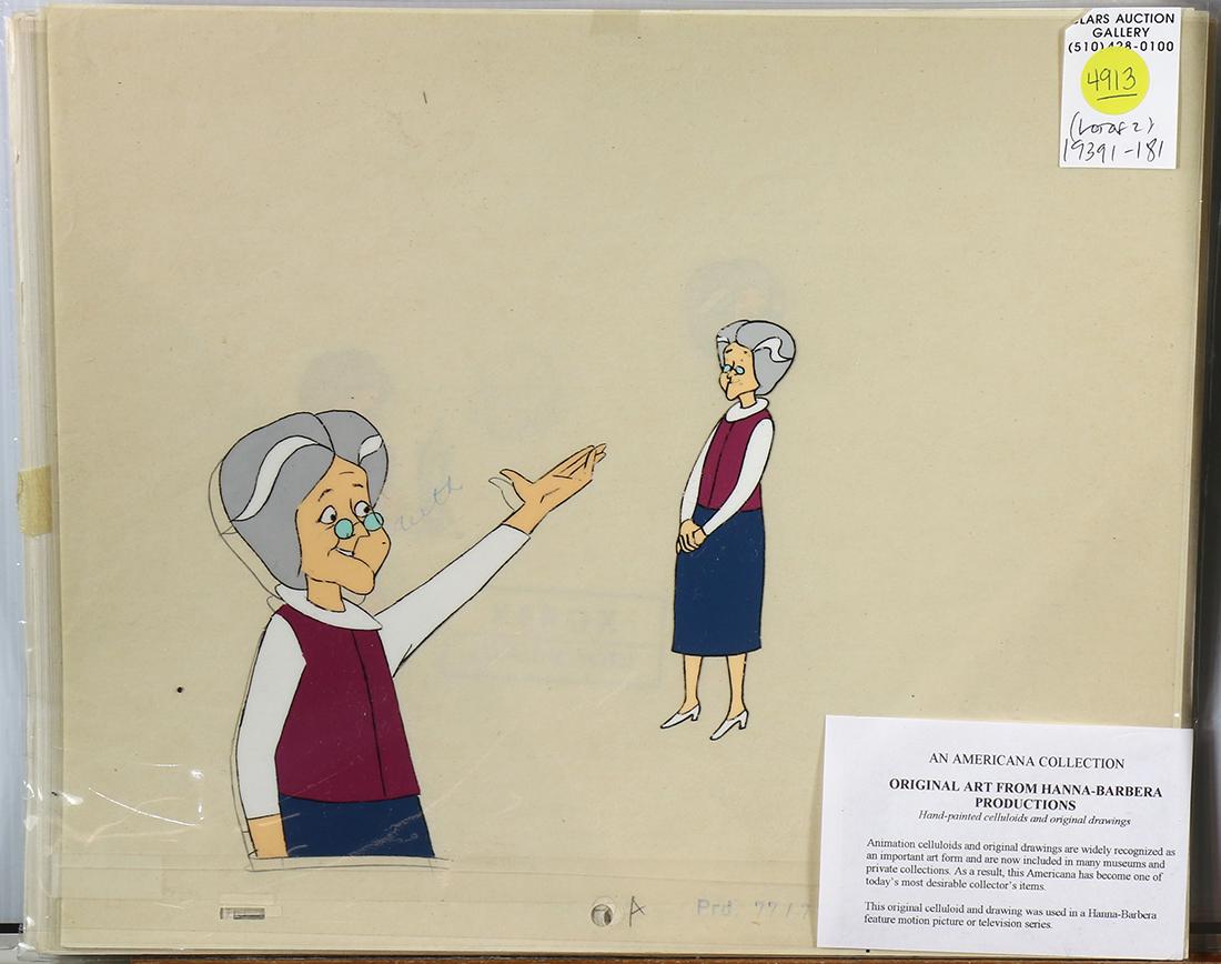 Hanna Barbera, original production cels and drawings