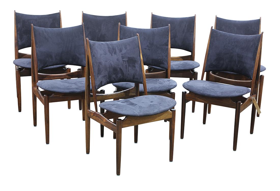 Finn Juhl for Niels Vodder Egyptian rosewood chairs