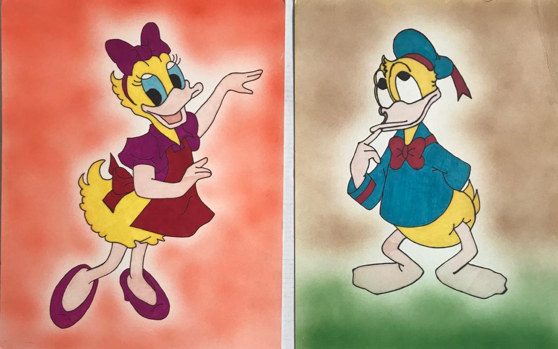 Walt Disney Donald & Daisy Duck Paintings, Victor Ortiz