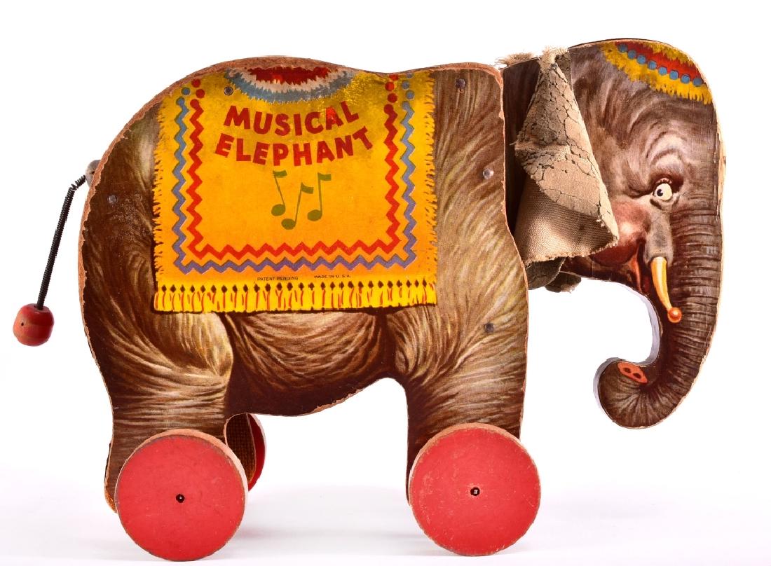 Vintage Fisher Price Musical Elephant Pull Toy