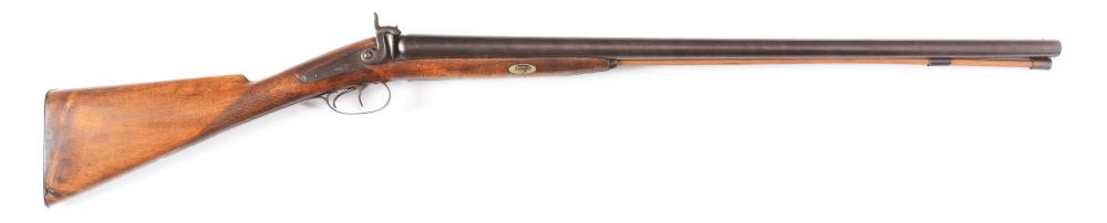 (A) Double Barrel 10 Gauge Percussion Shotgun.