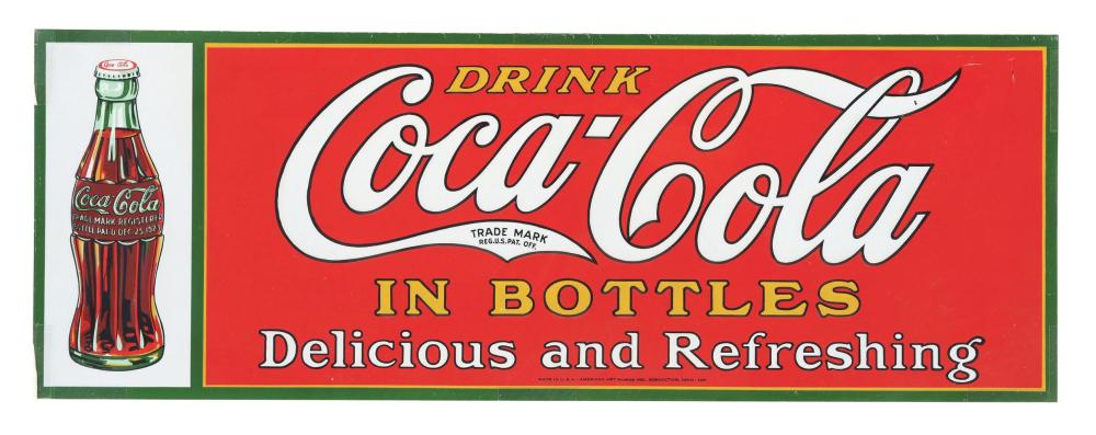 1931 Embossed Coca-Cola Tin Sign.