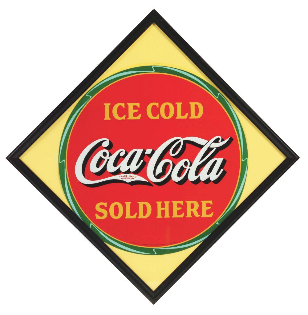 1932 Coca-Cola Embossed Tin Sign.