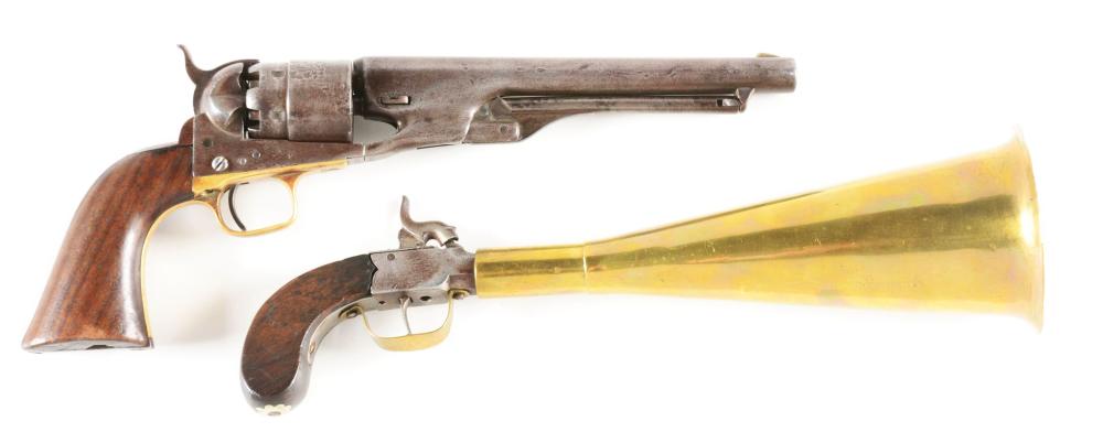 (A) LOT OF TWO: COLT 1860 ARMY PERCUSSION REVOLVER...