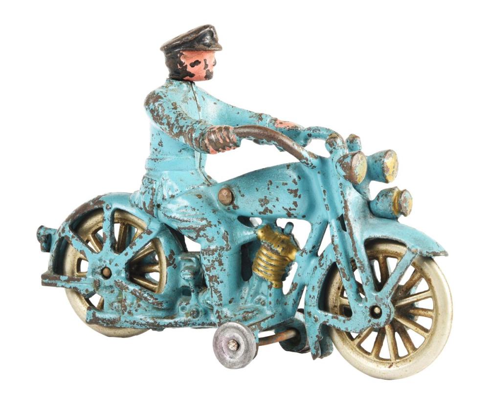 CAST-IRON HUBLEY HARLEY-DAVIDSON MOTORCYCLE TOY.