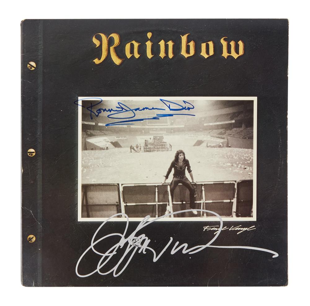 RAINBOW | DIO SIGNED "FINYL VINYL" RECORD ALBUM SLEEVE