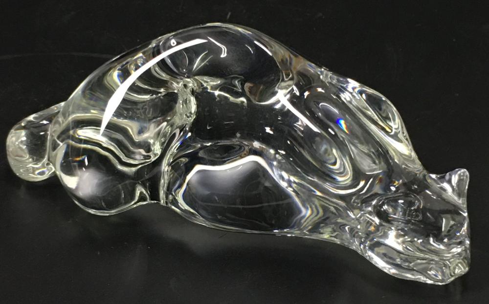 Signed Steuben Art Glass Animal Figurine