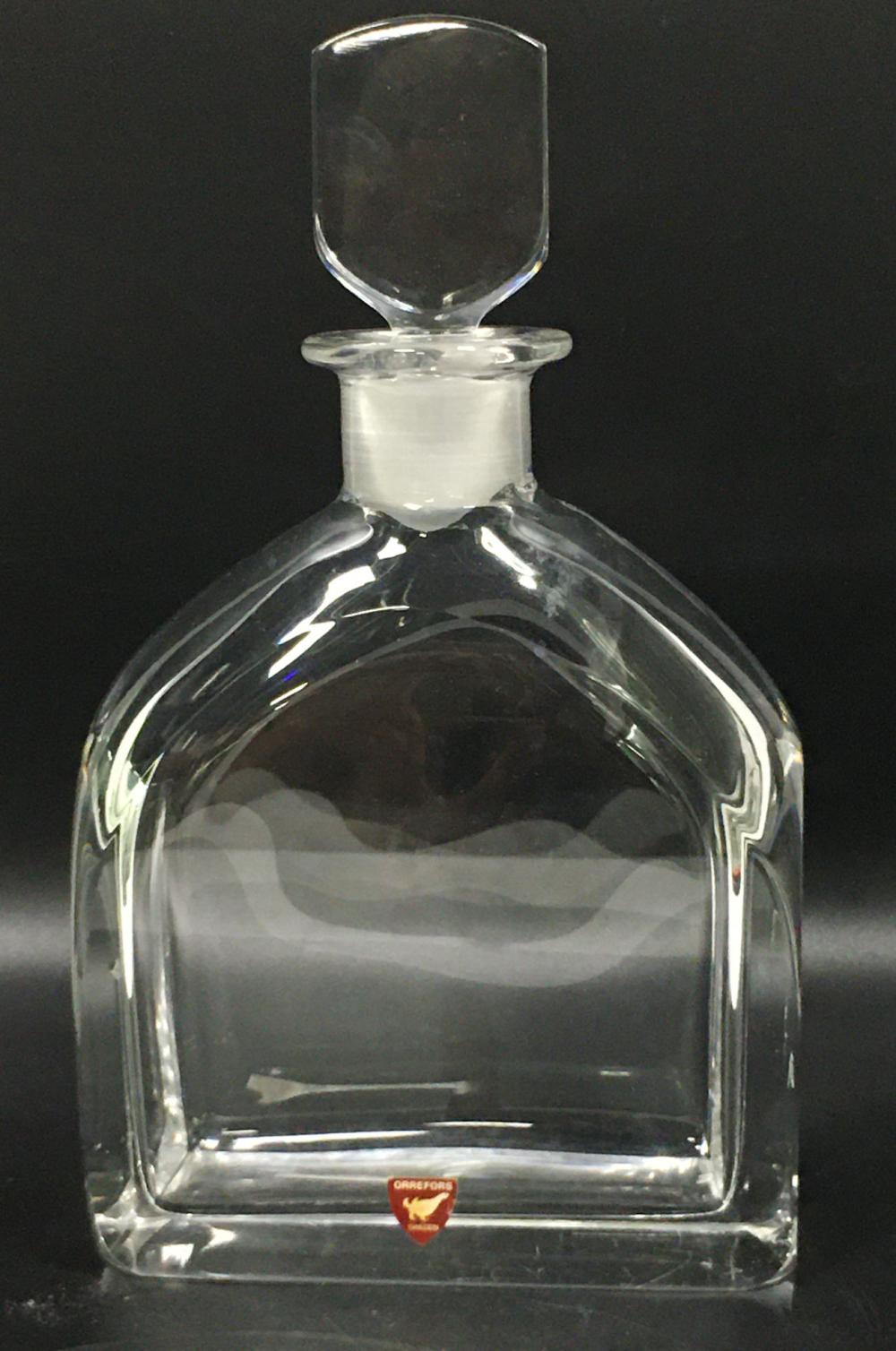 Orrefors Sweden Glass Decanter