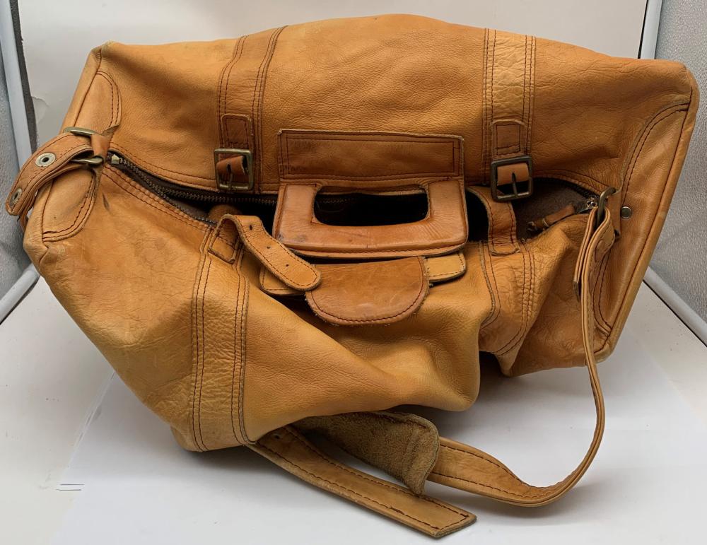 Vintage Leather Duffel Bag