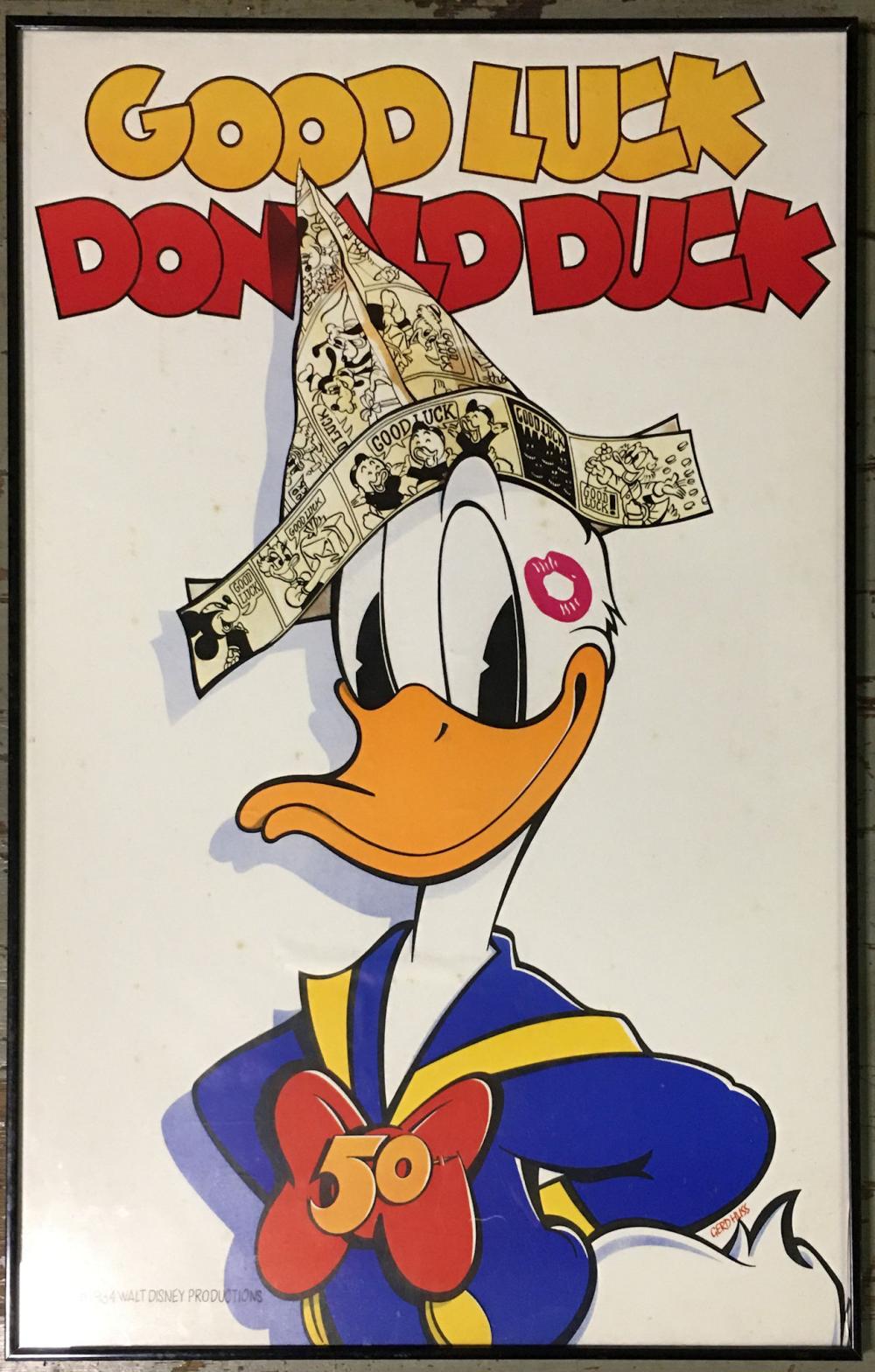 Good Luck Donald Duck Walt Disney Poster
