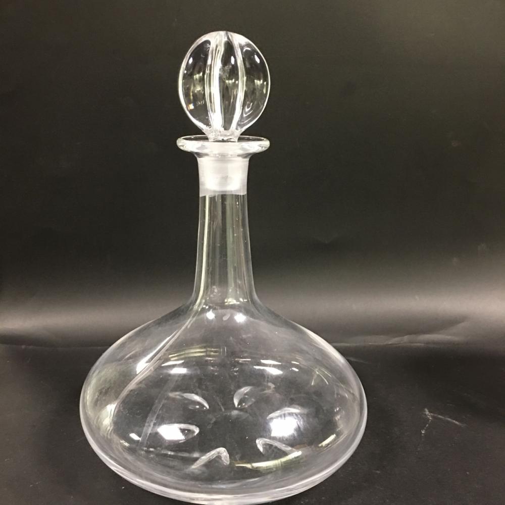 Signed Orrefors Glass Decanter
