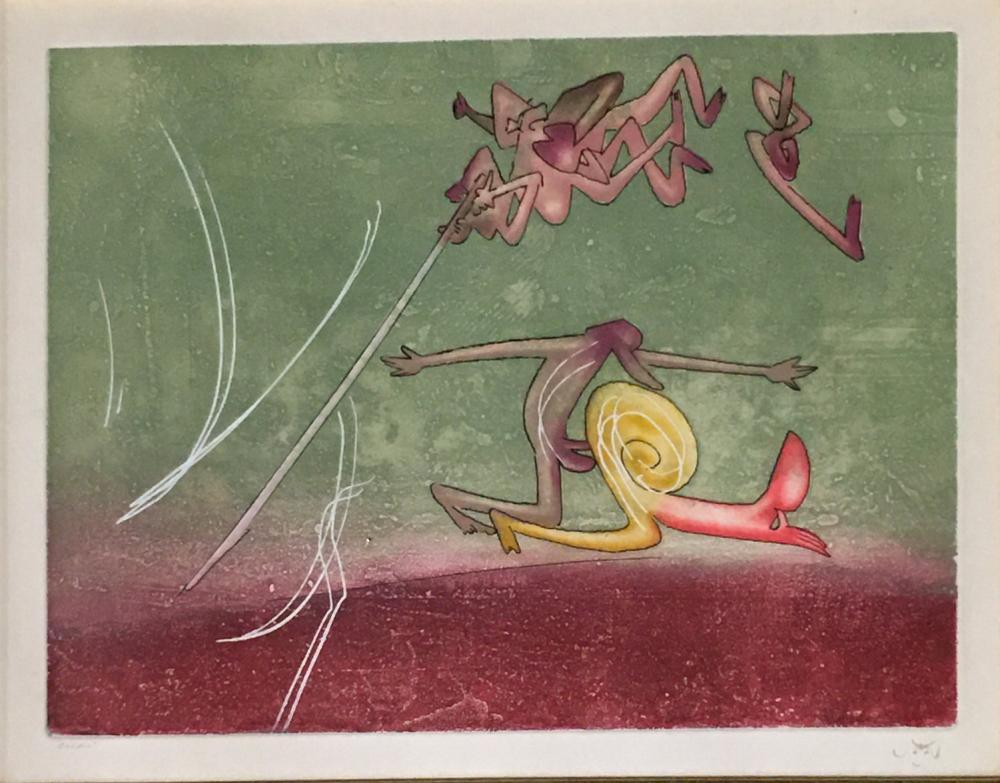 Roberto Sebastian Matta Lithograph Portrait Erotic
