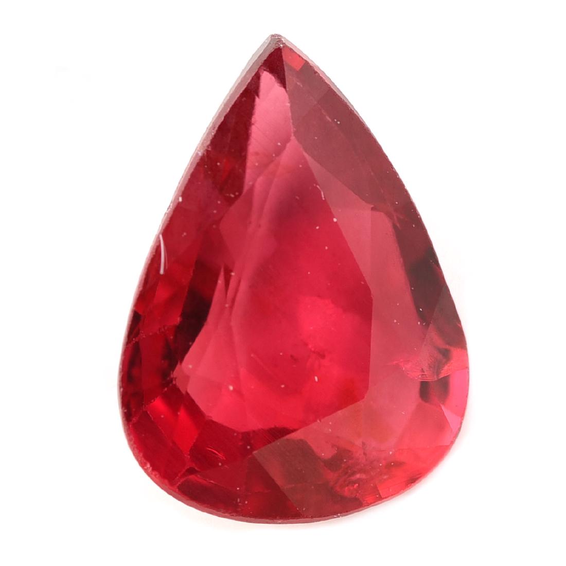 Unmounted Pear-Cut Ruby.