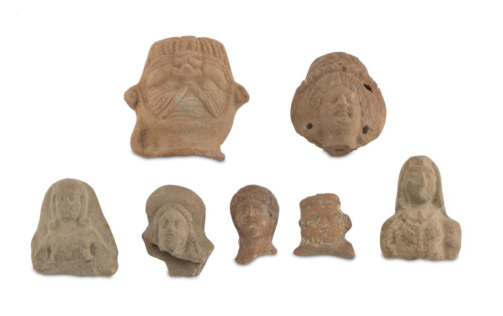 SEVEN TERRACOTTA FRAGMENTS ANCIENT CHINA