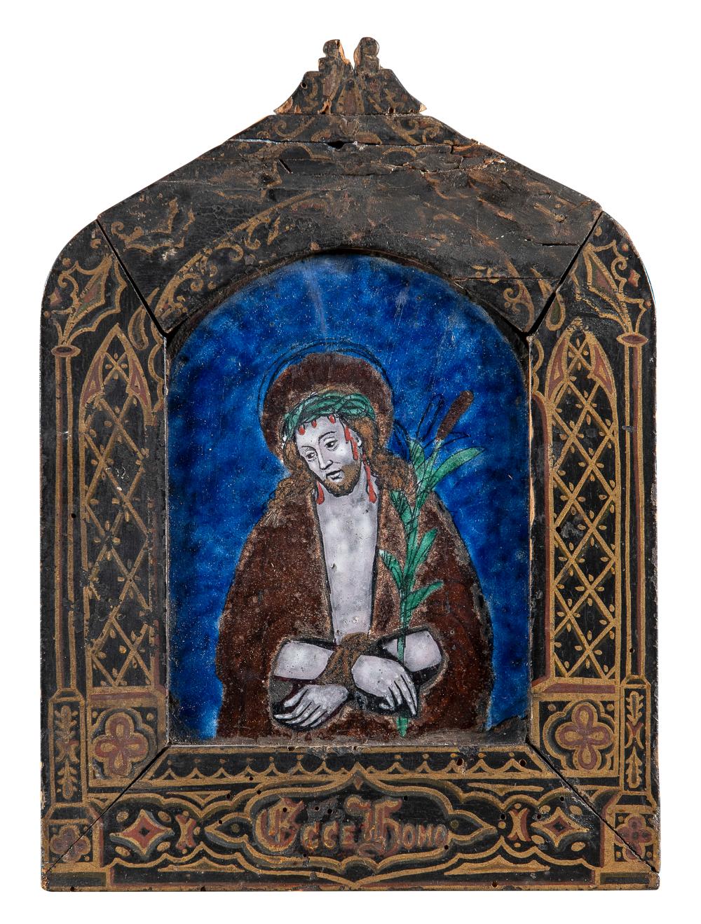 ENAMEL PLATE, LIMOGES 19TH CENTURY