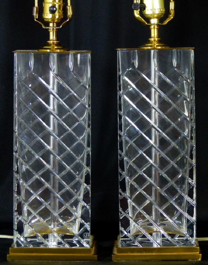 Pr baccarat crystal table lamps