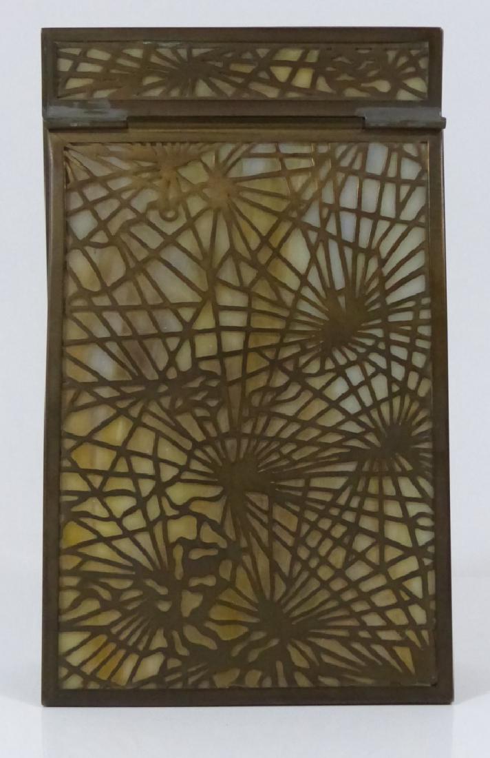 Tiffany studios 'pine needle' bronze notepad