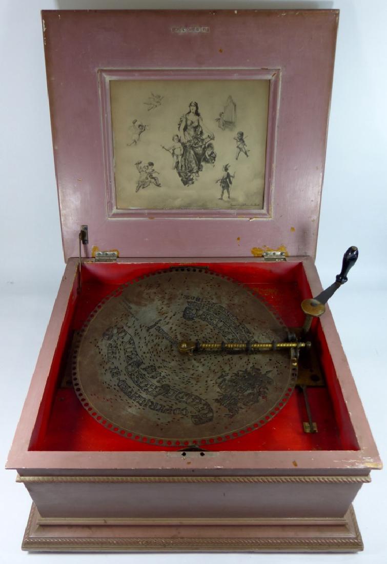 Antique regina disc music box