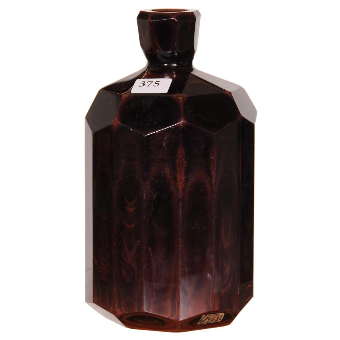 Bohemian Lithyalin Glass Bottle