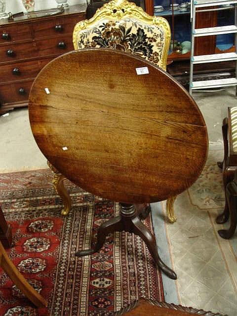 Oak tilt top table