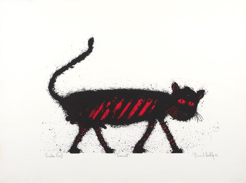 BASIL HADLEY (1940-2006) Tomcat 1992 screenprint P/P