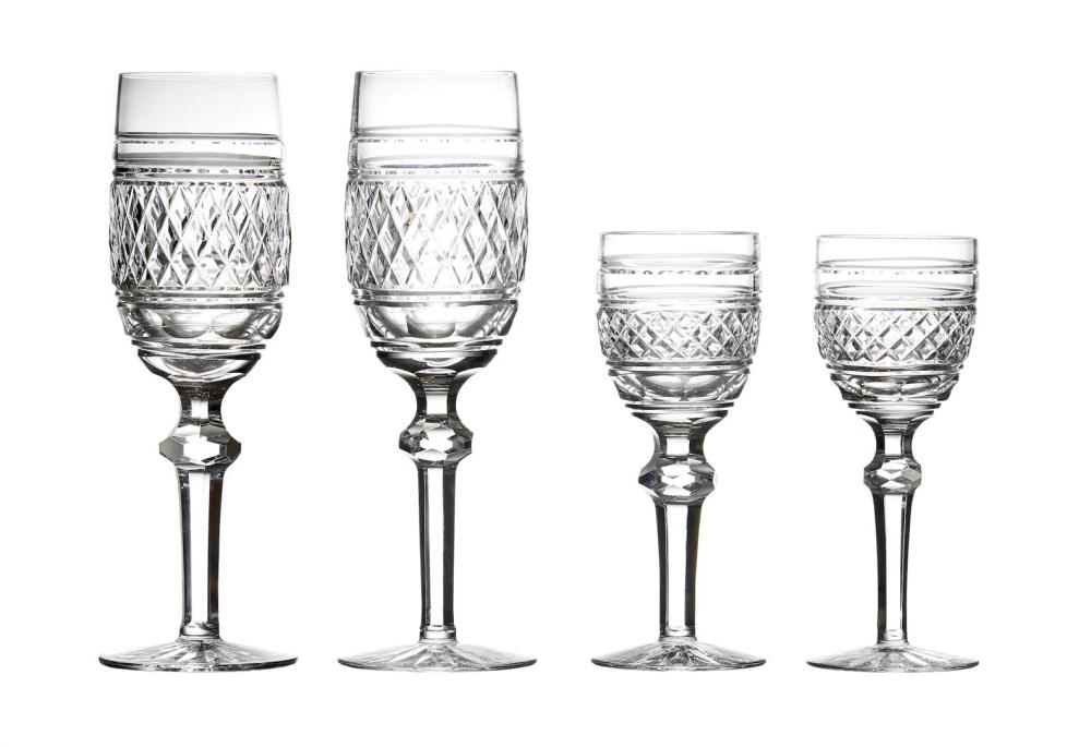 A PART SUITE OF WATERFORD CRYSTAL STEMWARE