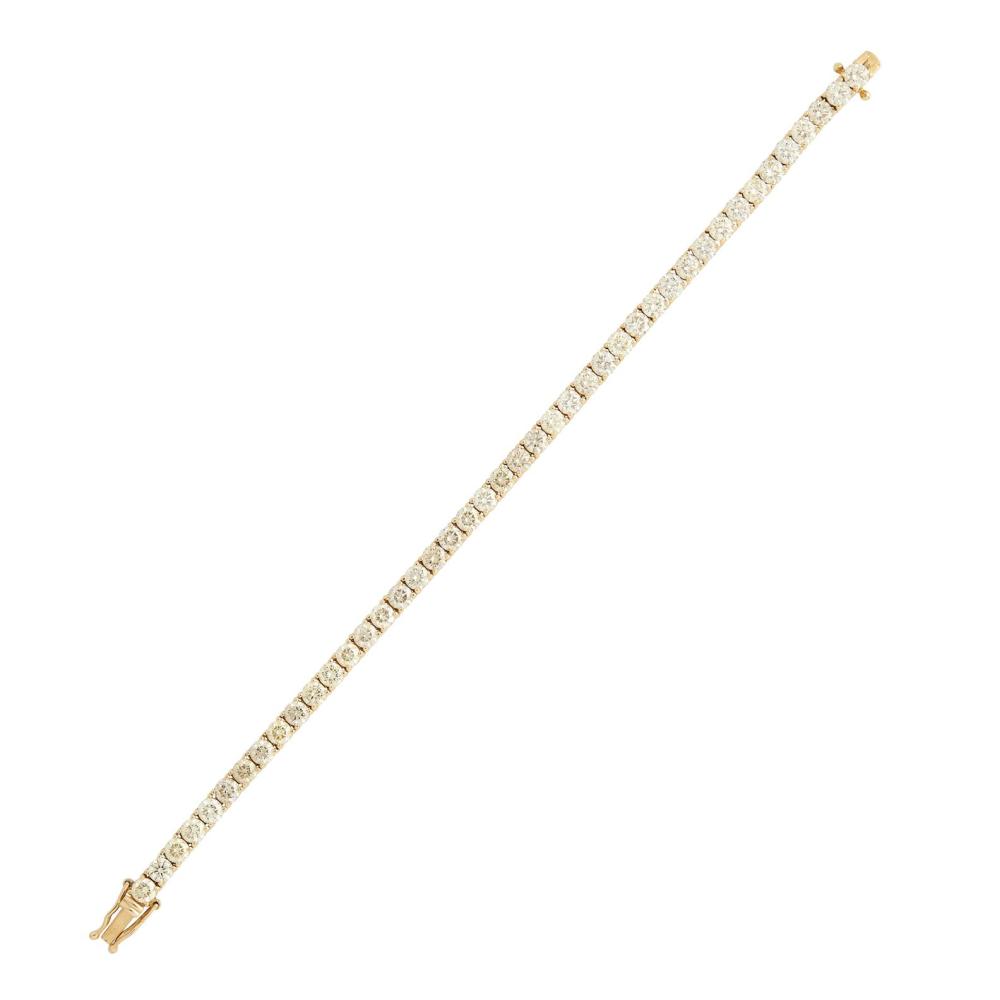 14CT GOLD AND DIAMOND BRACELET