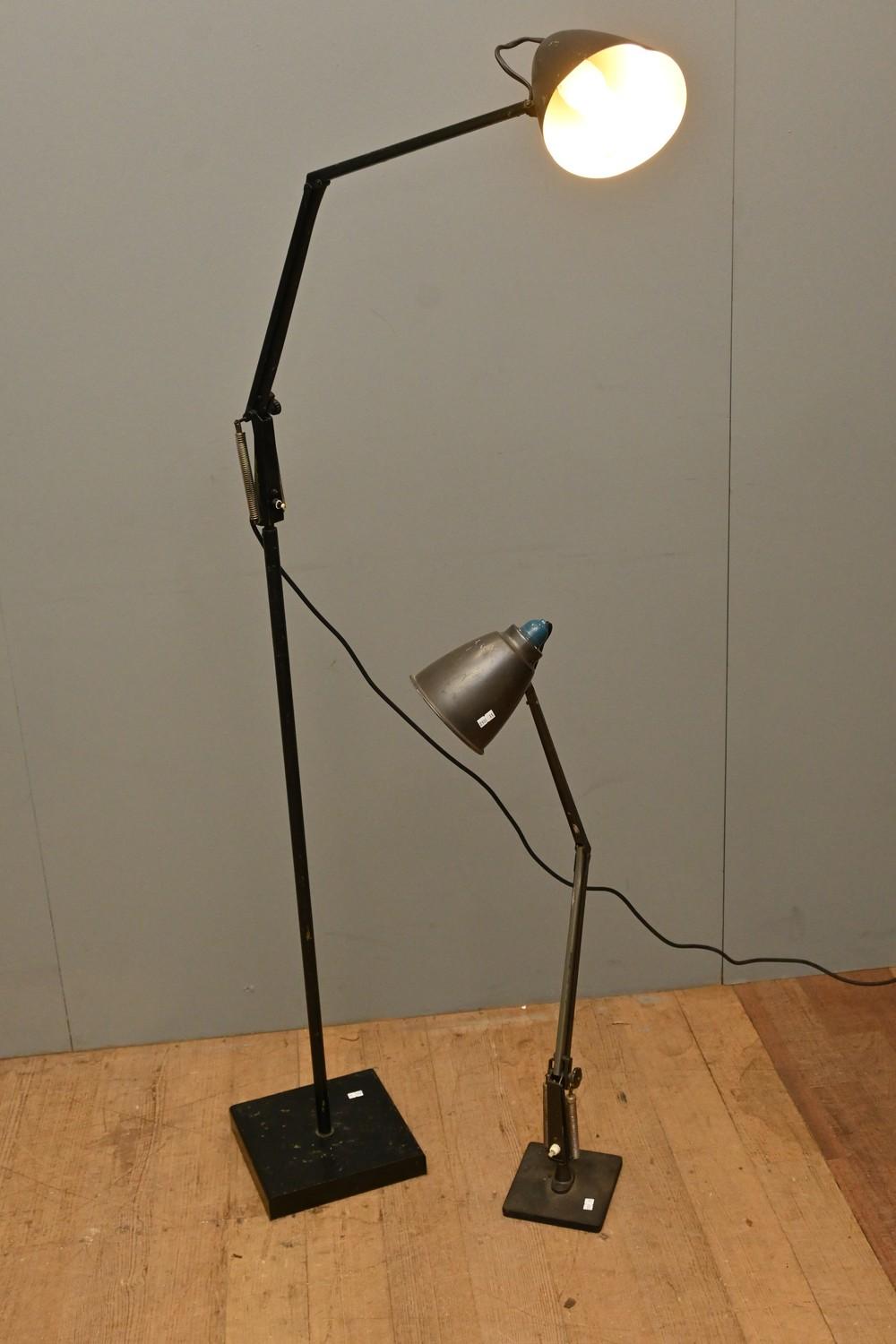 A VINTAGE STANDARD LAMP AND DESK LAMP BY PLANET (ONE...