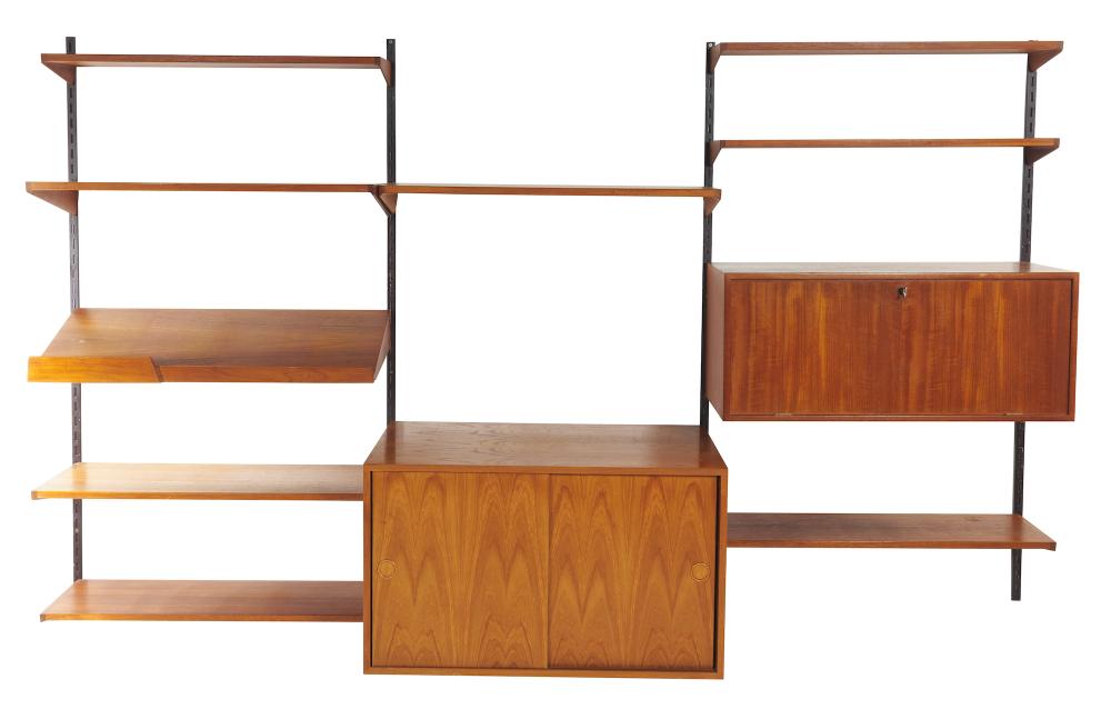 DANISH WALL MOUNTED SHELVING UNIT