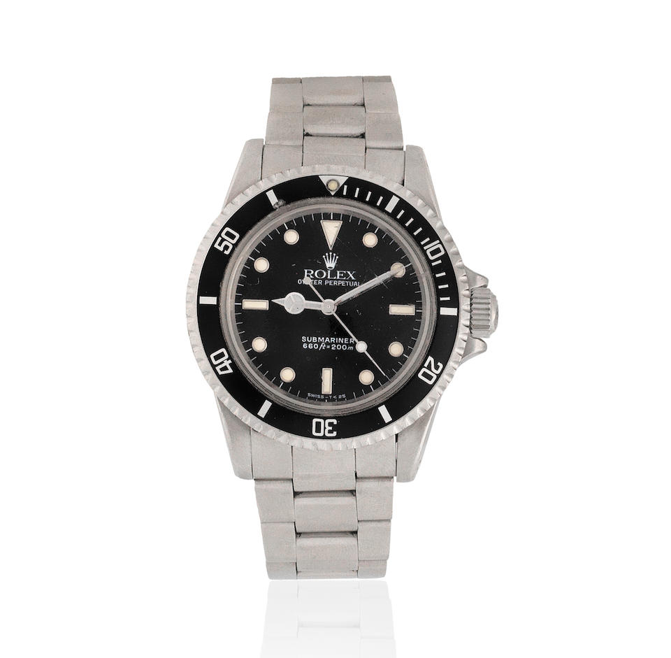 Rolex. A stainless steel automatic bracelet watch Submariner