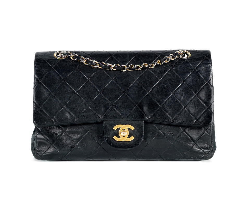 Black Lambskin Classic Flap Bag
