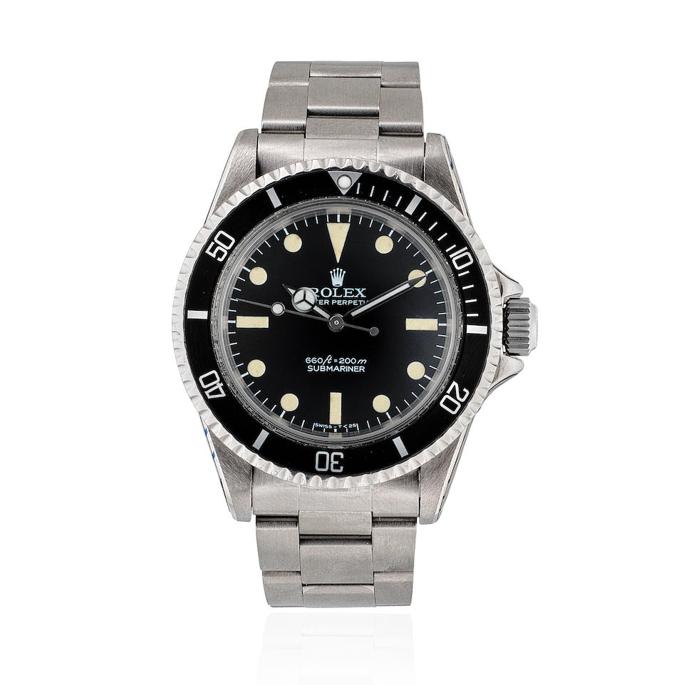 Rolex. A stainless steel automatic bracelet watch Submariner