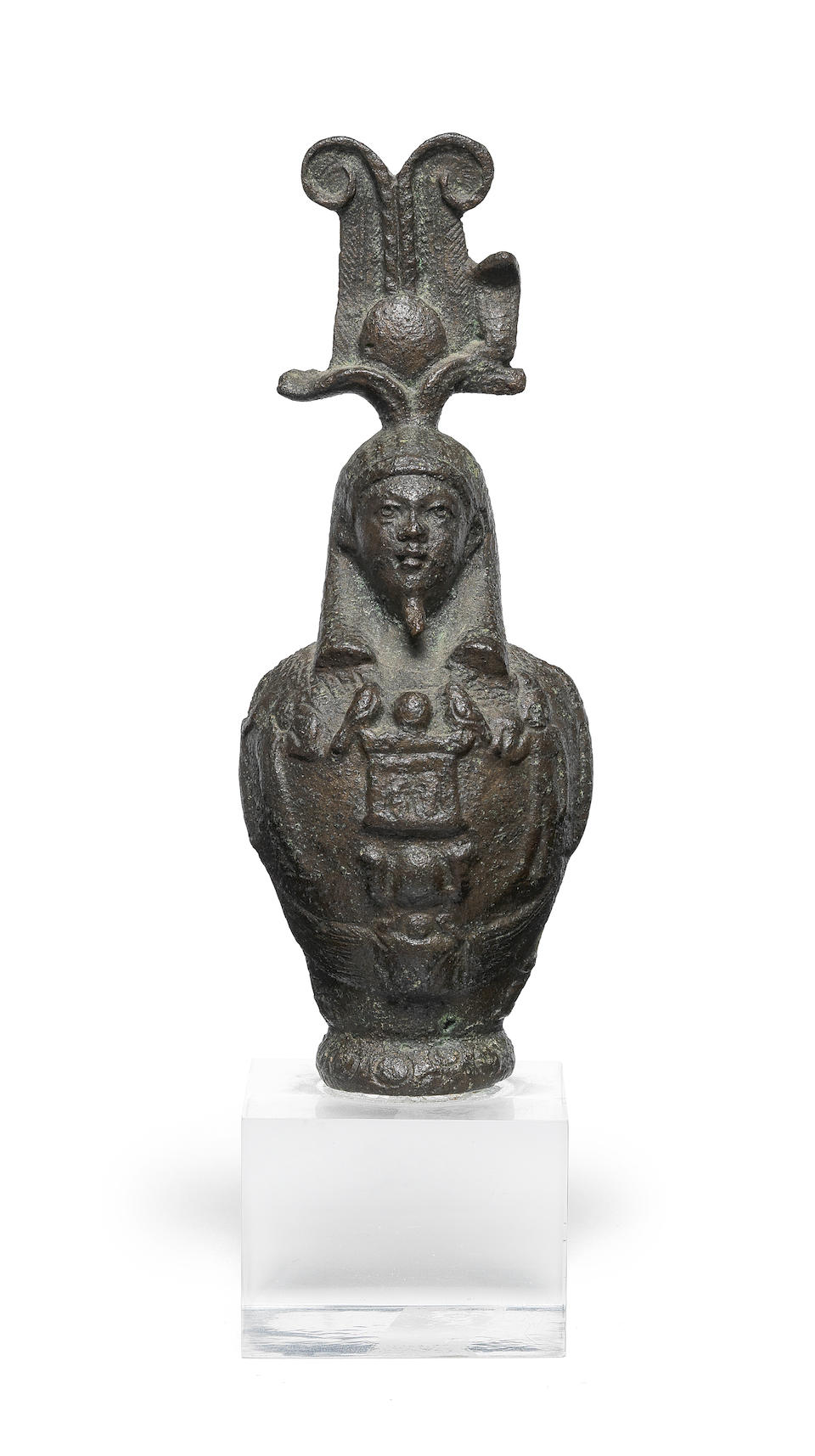 An Egyptian bronze Osiris-Canopus