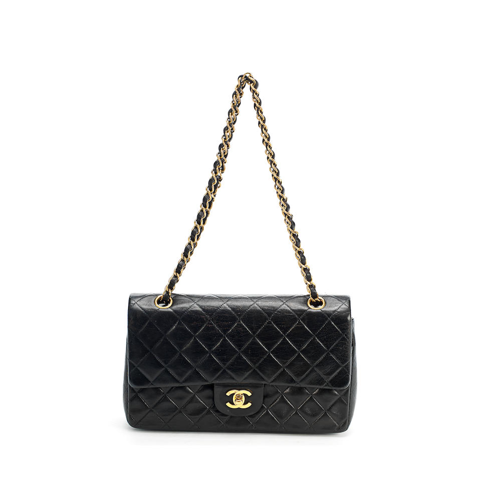 Black Lambskin Classic Double Flap Bag