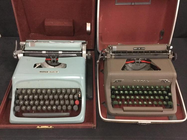 Royal "Quiet De Luxe" typewriter & Olivetti "Studio 44"...