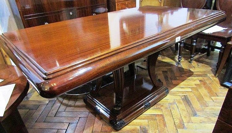 Italian Art Deco Mahogany Centre Table of Rectangular...