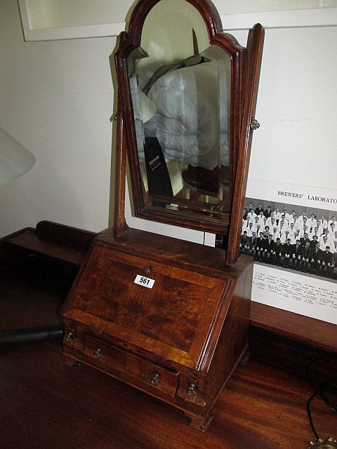 Antique Walnut Dressing Table Mirror of Neat Size