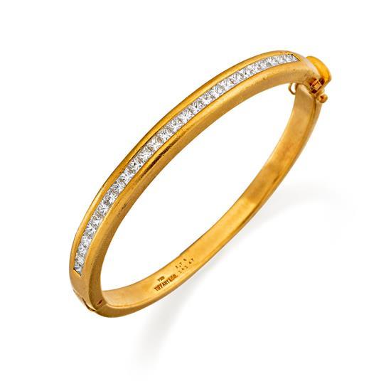 18ct gold and diamond bangle, Tiffany & Co.